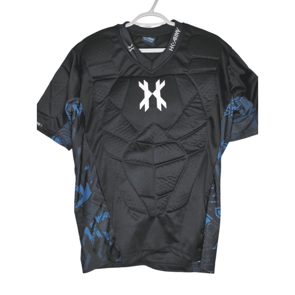 HK crash chest protector, blue splatter - Used