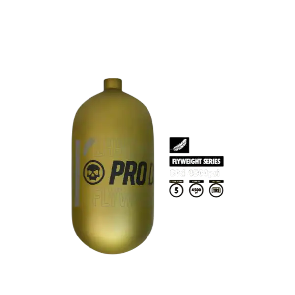 pro dna flyweight air tank 80ci, matte gold new