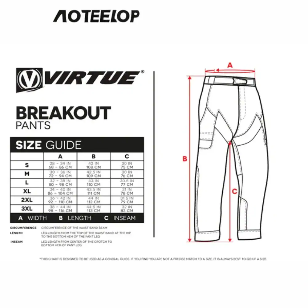 virtue breakout pants black new