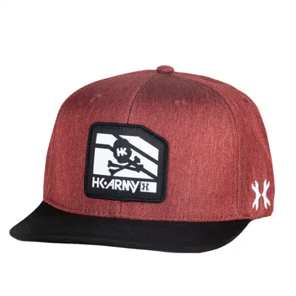 clip snapback hat, black/burgundy new