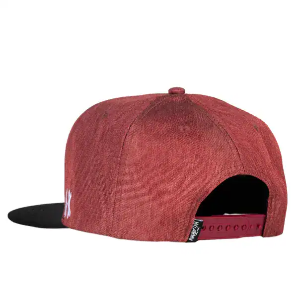 clip snapback hat, black/burgundy new