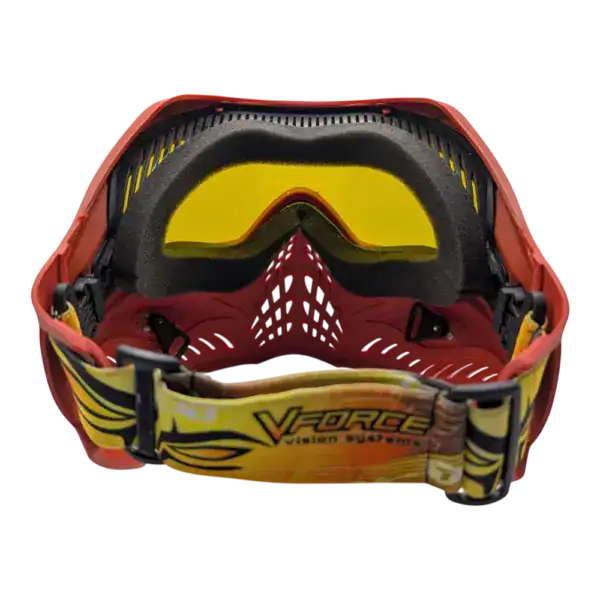 v force paintball mask, red used
