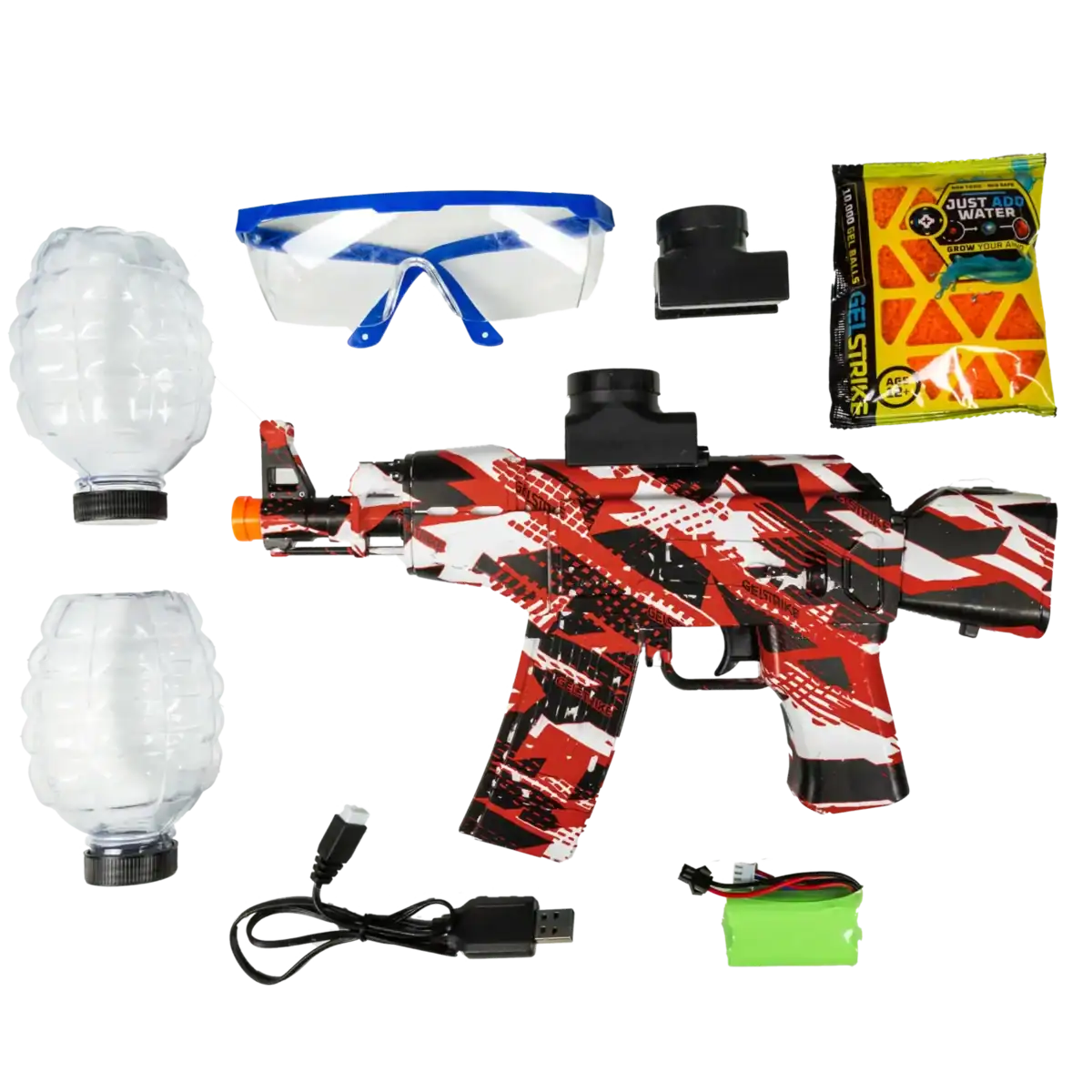 gelstrike apex ak rapid blaster, red new