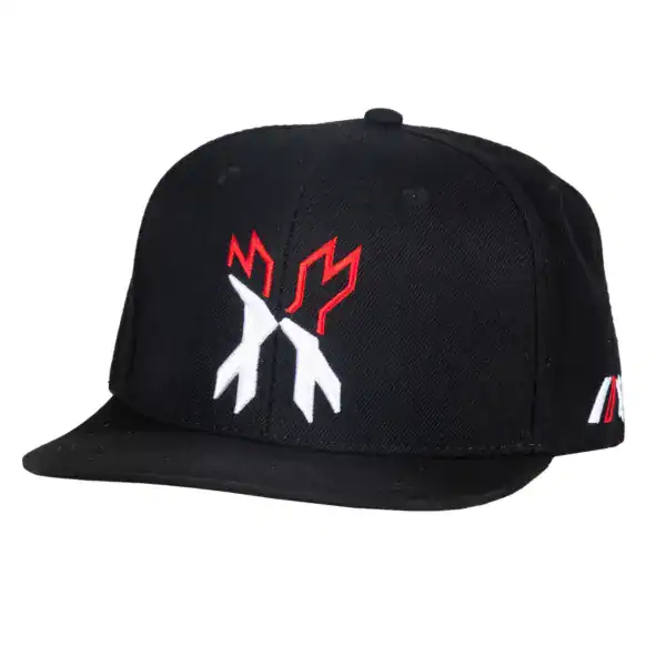 hk army split snapback hat, black/white/red new