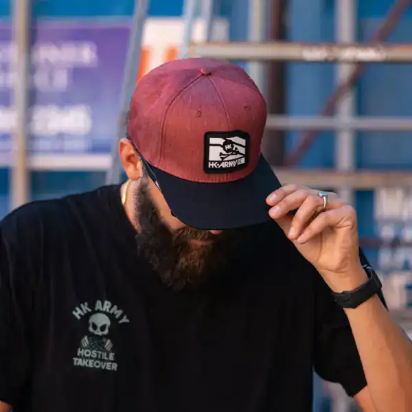 clip snapback hat, black/burgundy new