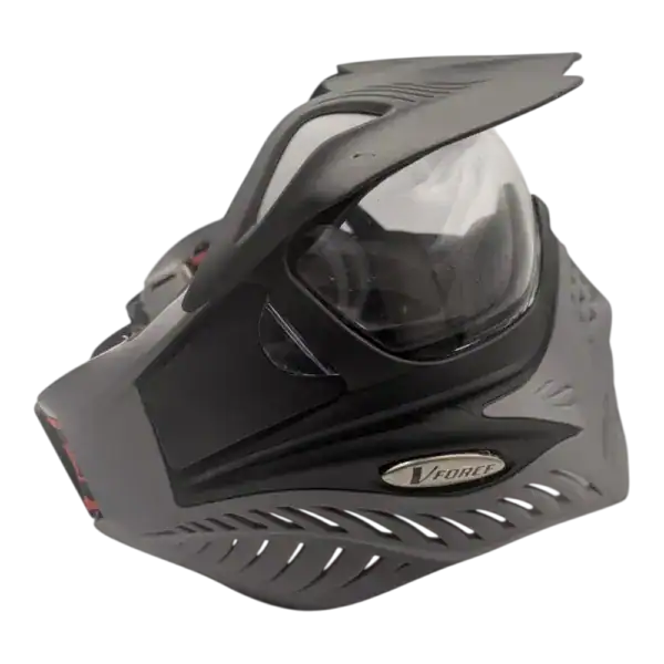 v force paintball mask, grey/black used