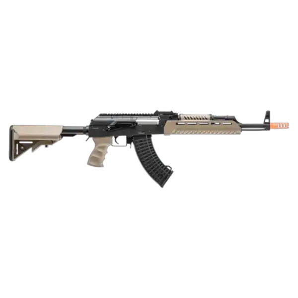 Elite Force AKX EyeTrace Black and Tan electric tactical paintball airsoft AK rifle.