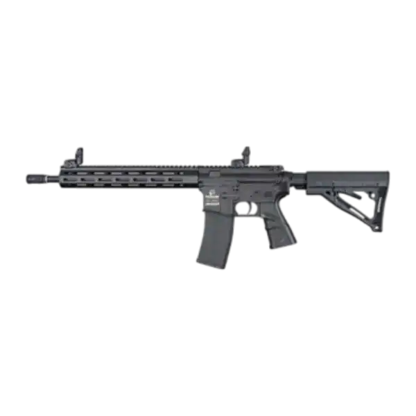 Tippmann Omega PV V2 Carbine Black electro pneumatic tactical paintball airsoft rifle.