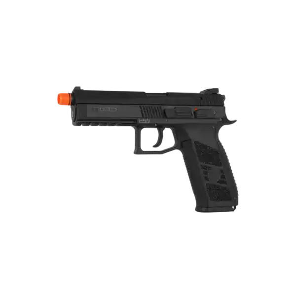 ActionSportGames CZ P-09 CO2 blowback airsoft pistol with black plastic slide.