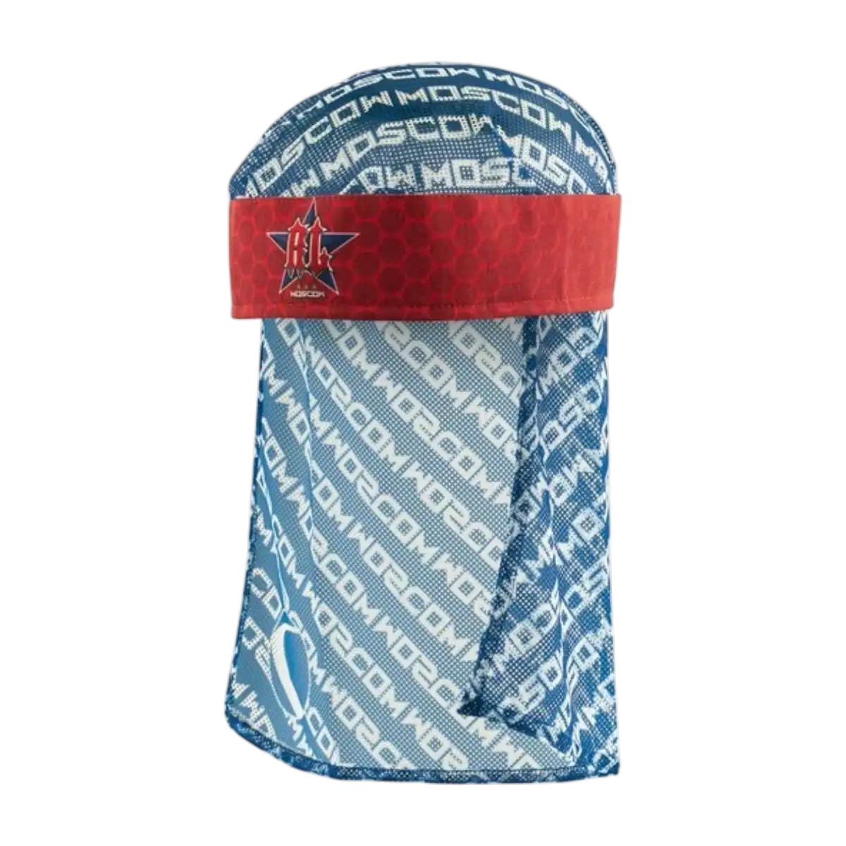 Dye Head Wrap Russian Legion team colors paintball headband with red and gold abstract pattern.