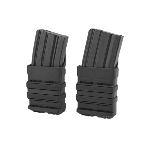 MILSIG Airsoft M4 Fazmag 2 pack black magazine carrier for tactical paintball.