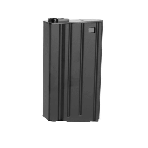 A&K 360rd Metal Hi-Cap Magazine black SR-25 rifle gear for tactical cross-training paintball.