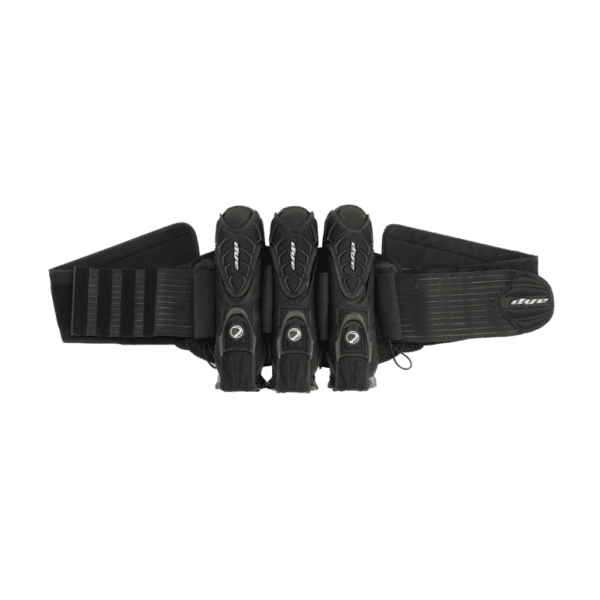 Dye Assault Pack 3+4 Black paintball harness pod pack.