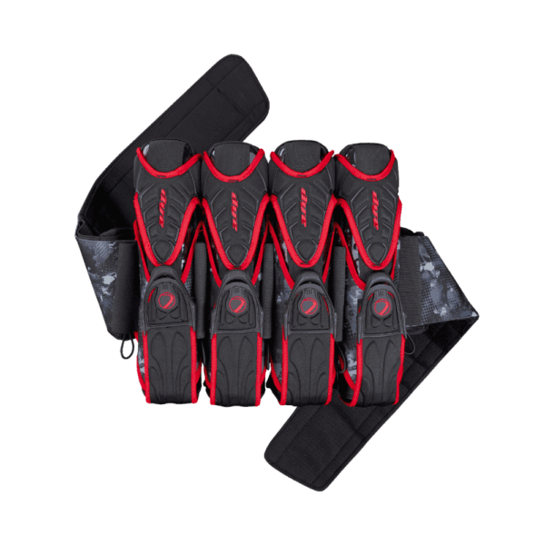 Dye Assault Pack 4+5 Red paintball harness pod pack.