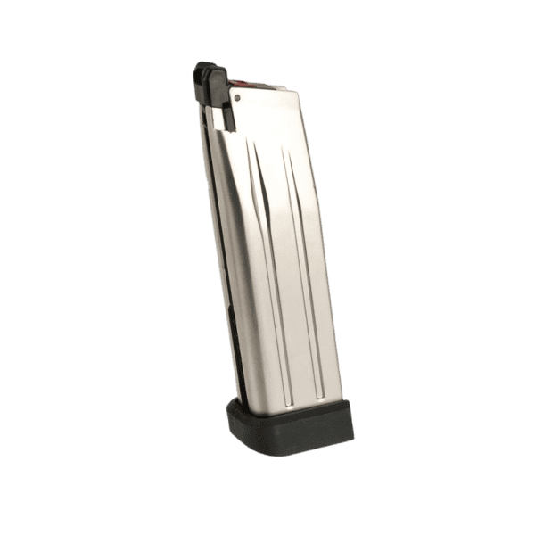 AW Custom Spec Spare Green Gas Magazine for HI-CAPA silver pistol mag for tactical paintball cross-training.
