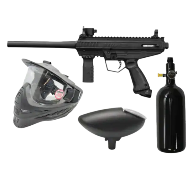 Tippmann Stormer Basic Compressed Air Package black paintball marker kit.
