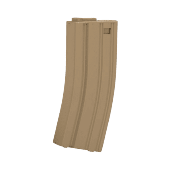 Beta Project Mil-Sim 30 Round M4/M16 Magazine tan polymer magazine for tactical paintball training.