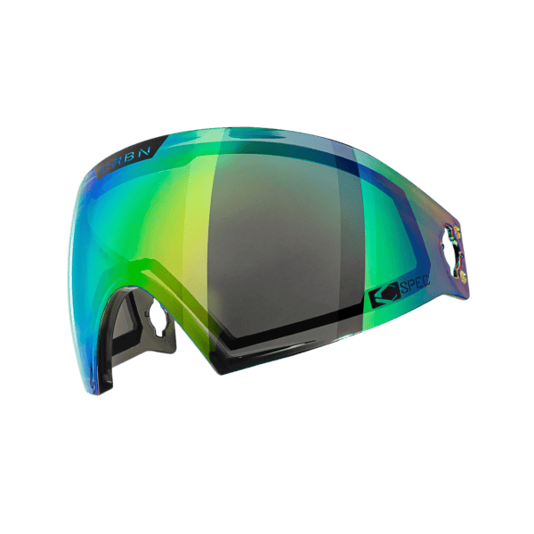 C SPEC Highlight Lens Grey Leaf Mirror for a paintball mask.
