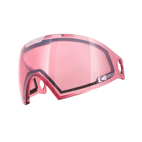 C SPEC Lowlight Lens Rose Clear Mirror for a paintball goggle mask.