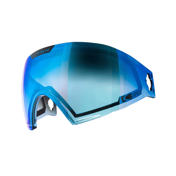 C SPEC Midlight Lens Cyan Fade Cyan Mirror for a paintball goggle mask.