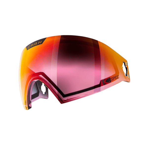 C SPEC Midlight Lens Rose Fade Red Mirror for a paintball goggle mask.