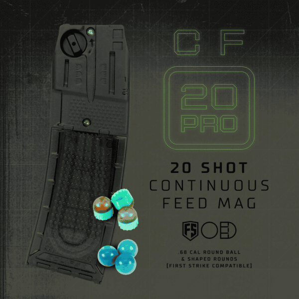 Planet Eclipse CF20 PRO Magazine in black for magfed paintball.