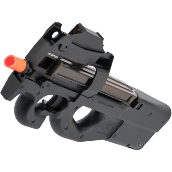 SoftAir FN Herstal Licensed P90 bullpup airsoft AEG rifle in matte black.