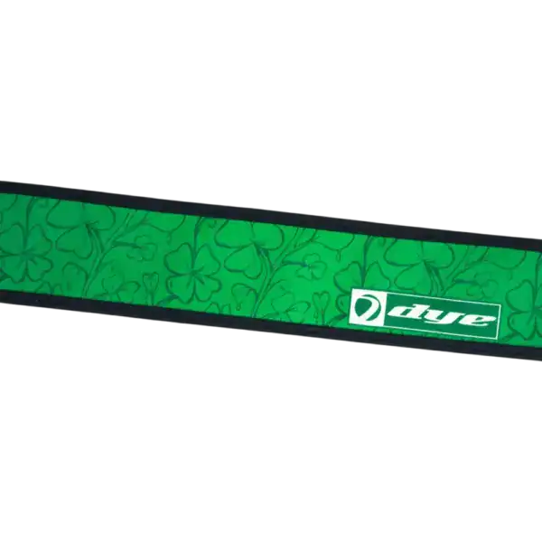 DYE x Halo Head Tie Nickclover Green paintball headband with clover pattern.