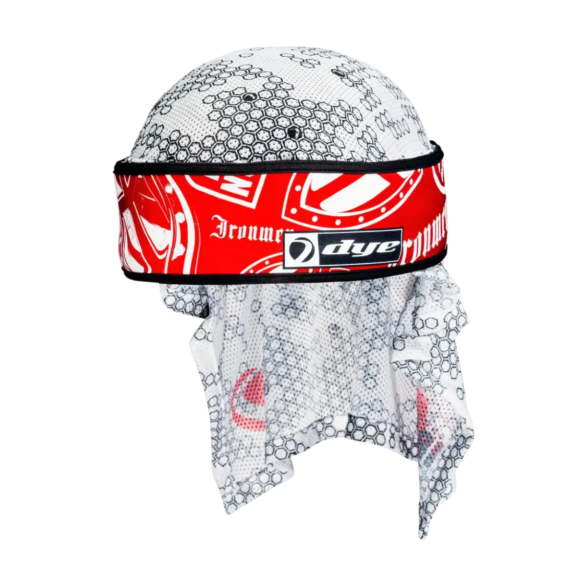 DYE x Halo Head Wrap IM Hypercam paintball headband with digital blue camo pattern.