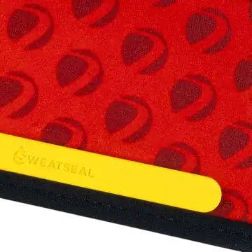 DYE x Halo Head Wrap Dazzlecam Red paintball headband with red camo pattern.