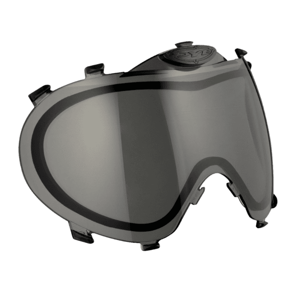 DYE i3 Thermal Lens in Smoke tint for DYE paintball goggles.