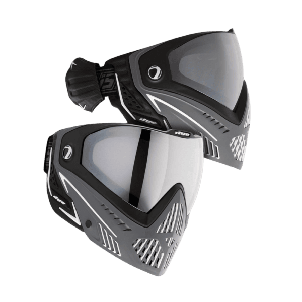 DYE i5 Goggle Shades gold mirror lens thermal paintball mask profile view.