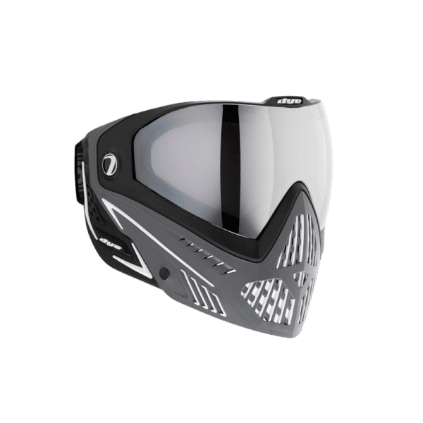 DYE i5 Goggle Shades gold mirror lens thermal paintball mask profile view.