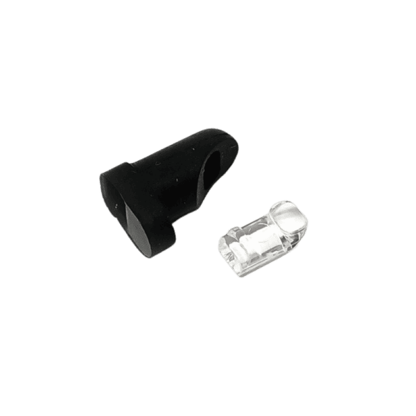 The official DYE MXR Eye Tower Rebuild Kit featuring brand new black replacement eye seals and IR guidepipes for paintball markers.