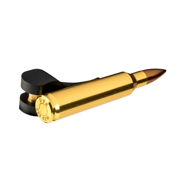Brand new gold and black DYE FEEDNECK LEVER - SPENT .223 aluminum paintball marker upgrade accessory.