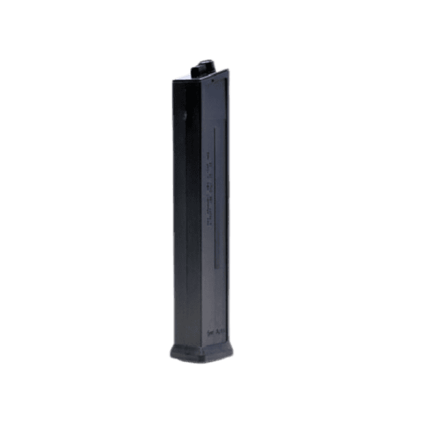 G&G UMG Low Cap Mag black submachine gun magazine for tactical paintball cross-training.