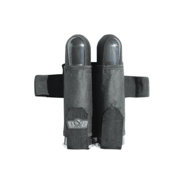 GXG 2 Pod Pouch Black adjustable paintball pod pack harness.