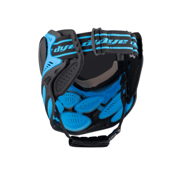 DYE brand i3 Pro Goggle mask in Glacier Cyan with anti-fog thermal lens for paintball.