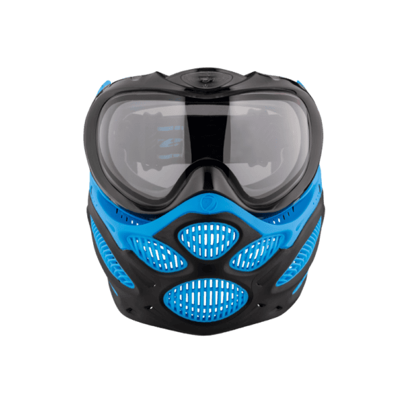 DYE brand i3 Pro Goggle mask in Glacier Cyan with anti-fog thermal lens for paintball.