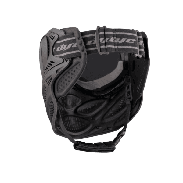 DYE brand i3 Pro Goggle mask in Onyx Black with anti-fog thermal lens for paintball.