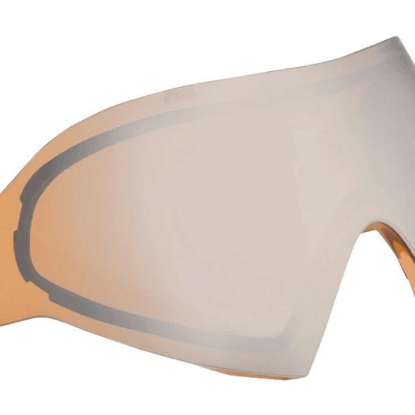 DYE i4/i5 Thermal Lens Dyetanium Orange Silver variant for DYE paintball goggles.