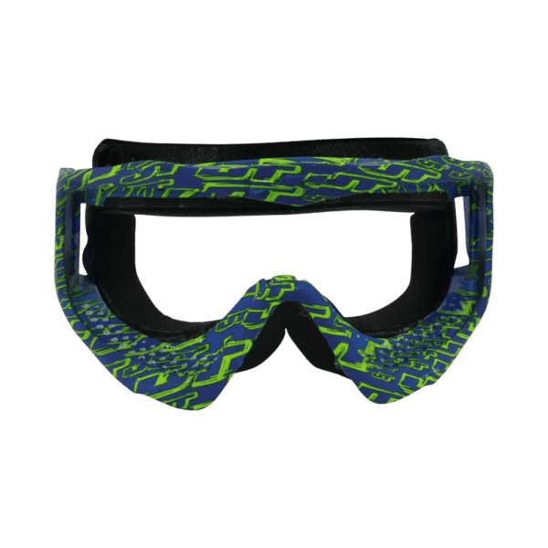 JT Proflex LE Frame in Grunge Green/Navy for paintball mask customization.