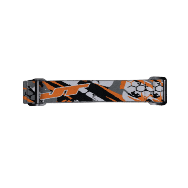 JT Woven Goggle Strap in Special Edition Orange for paintball mask customization.