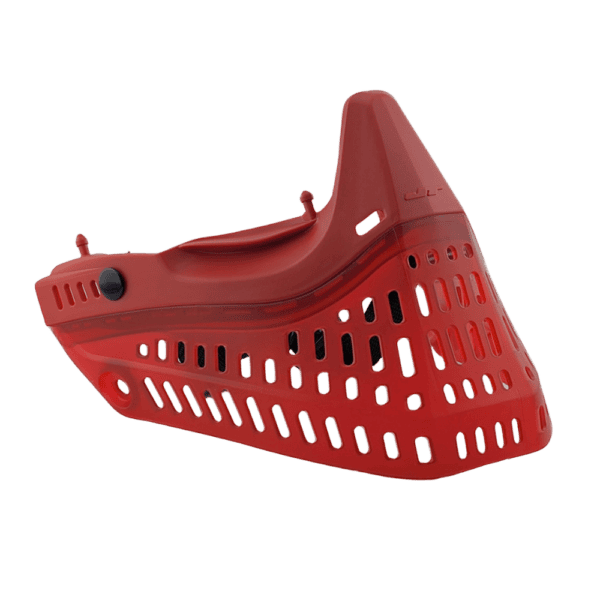 JT Proflex Nose and Skirt in Ice Garnet for paintball mask customization.