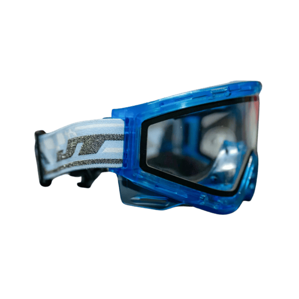 JT Proflex QLS Complete Frame Kit paintball mask parts in Ice Aquamarine with clear lens.