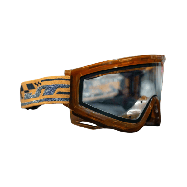 JT Proflex QLS Complete Frame Kit paintball mask parts in Ice Brown with clear lens.