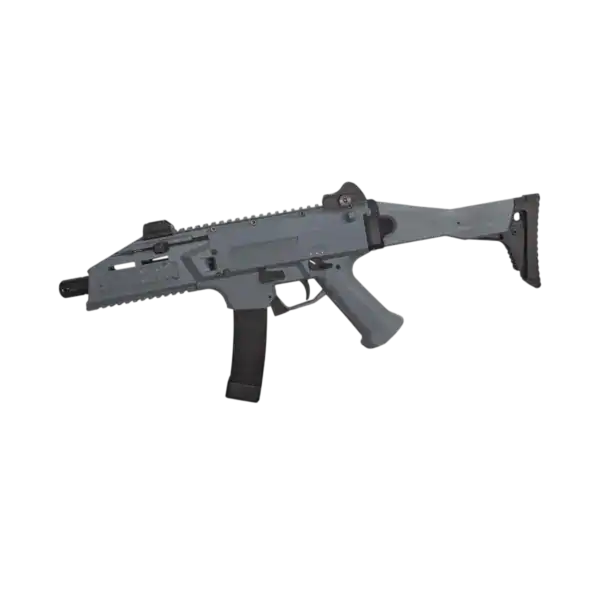 ActionSportGames CZ Scorpion EVO 3 A1 airsoft SMG AEG in Battleship Grey.