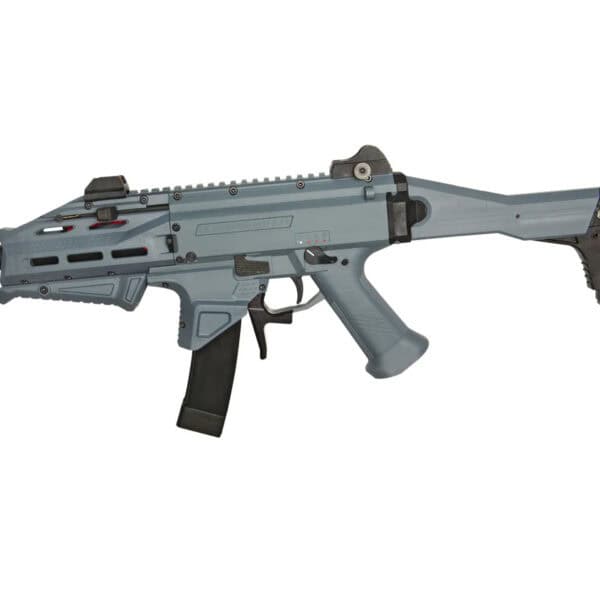 ActionSportGames CZ Scorpion EVO 3 ATEK airsoft SMG AEG in Battleship Grey Dual Tone.