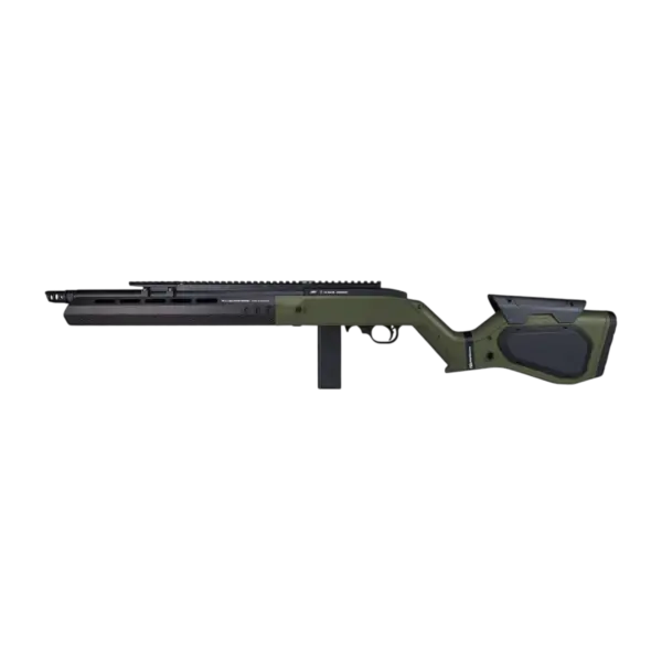 ActionSportGames HERA Arms H-22 Special Teams Carbine GBBR airsoft rifle in Olive Drab Green.