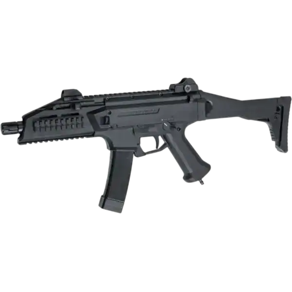 ActionSportGames CZ Scorpion EVO 3 A1 HPA airsoft rifle in matte black.